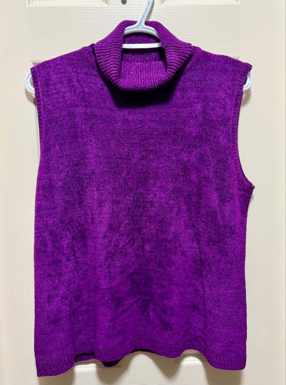 Worthington Purple Sleeveless Turtleneck Sweater Vest XL